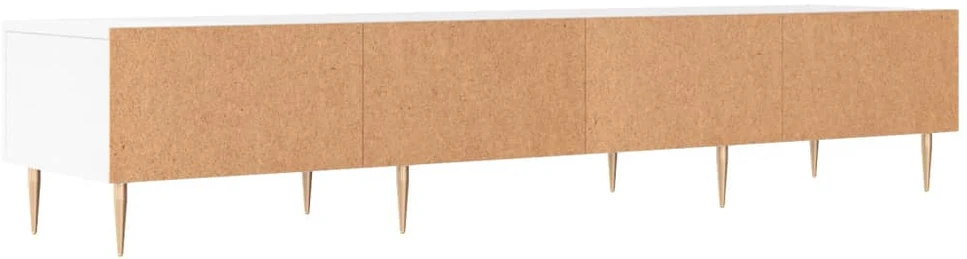 TV staliukas Televizoriaus spintelė, balta, 150x36x30cm, apdirbta mediena