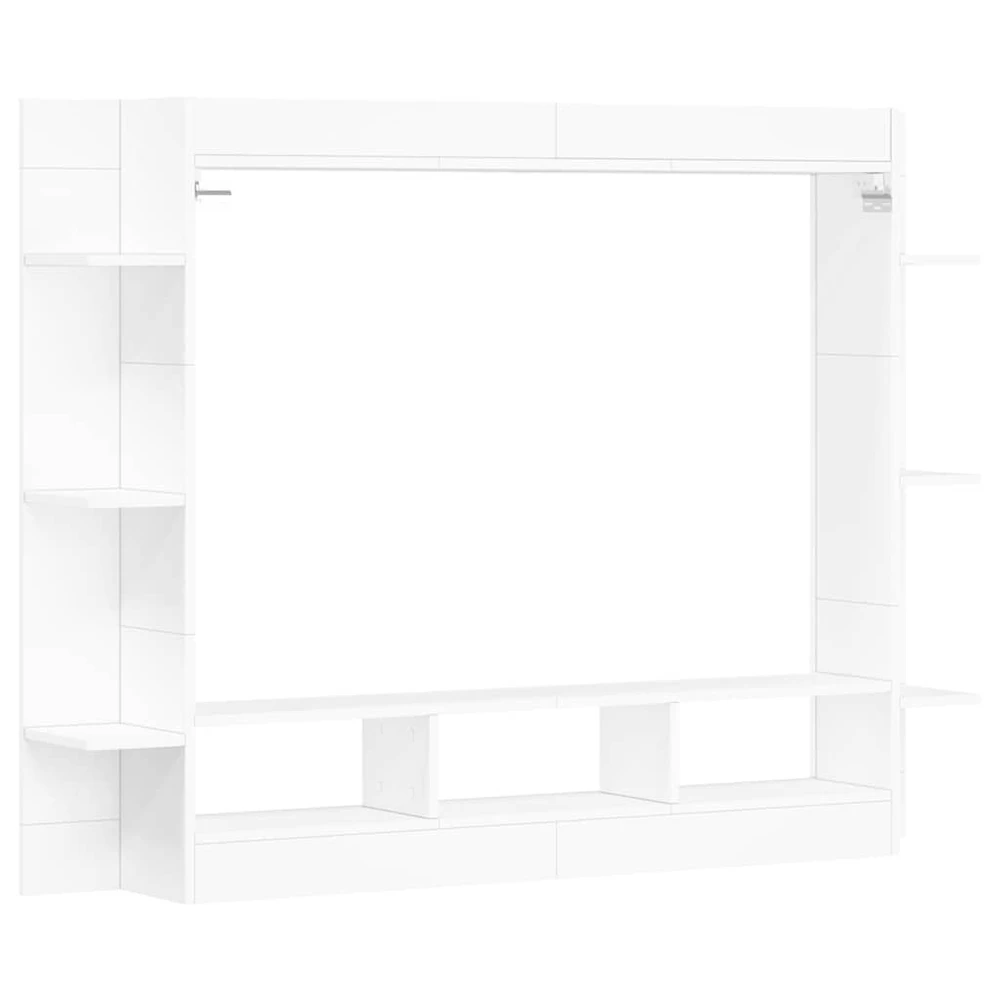 TV staliukas Televizoriaus spintelė, balta, 152x22x113cm, apdirbta mediena