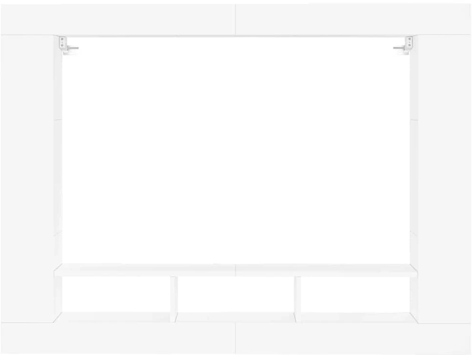 TV staliukas Televizoriaus spintelė, balta, 152x22x113cm, apdirbta mediena