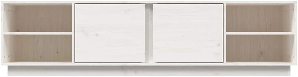 TV staliukas Televizoriaus spintelė, balta, 156x40x40cm, pušies masyvas
