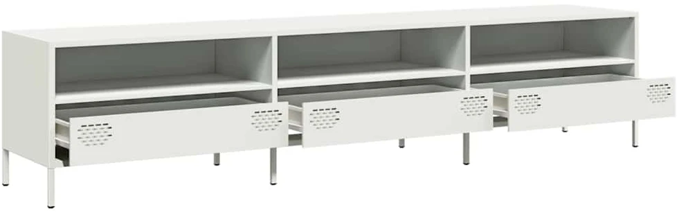 TV staliukas Televizoriaus spintelė, balta, 202x39x43,5cm, plienas