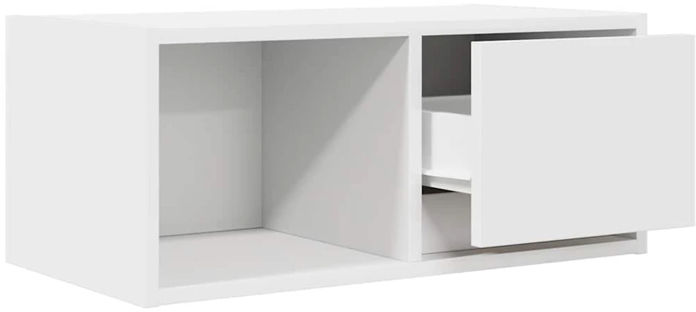 TV staliukas Televizoriaus spintelė, balta, 60x31x25,5 cm, apdirbta mediena