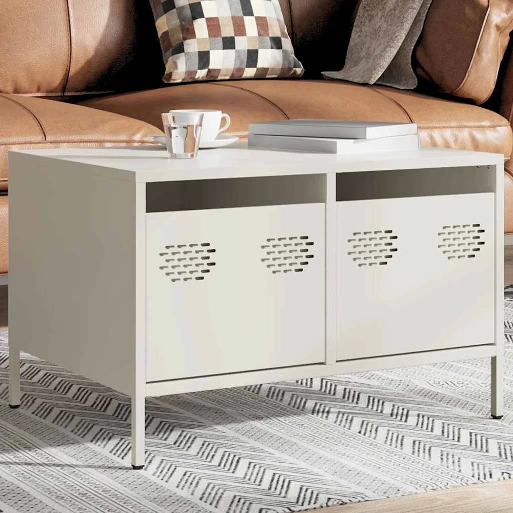 TV staliukas Televizoriaus spintelė, balta, 68x50x43,5cm, plienas
