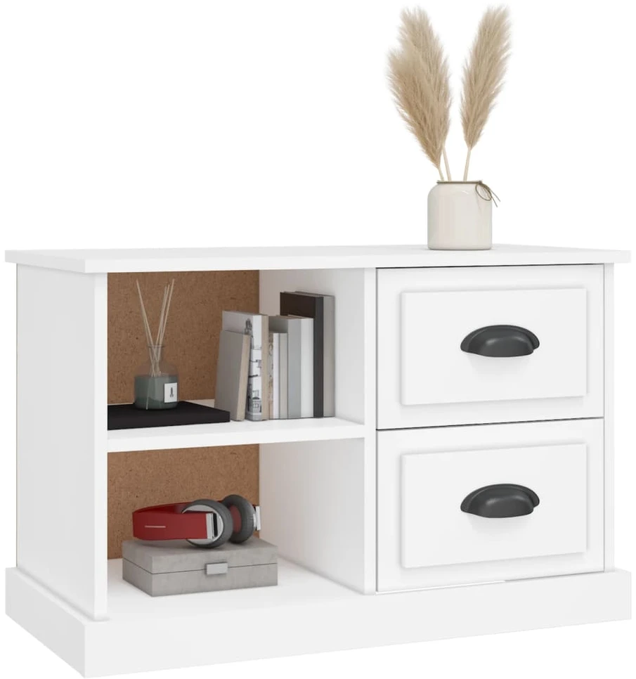 TV staliukas Televizoriaus spintelė, balta, 73x35,5x47,5cm, apdirbta mediena