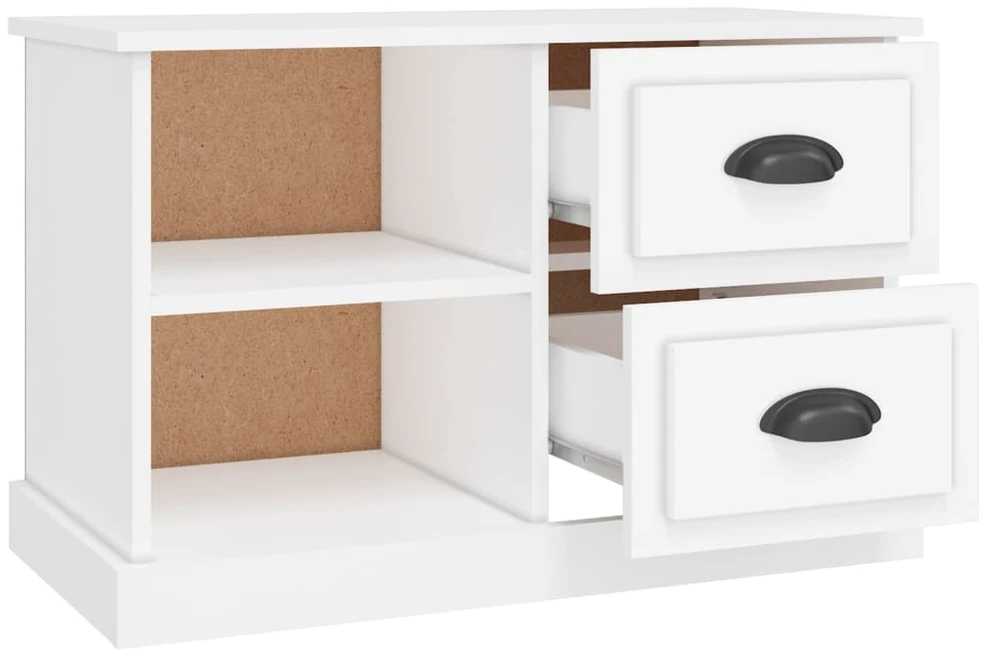 TV staliukas Televizoriaus spintelė, balta, 73x35,5x47,5cm, apdirbta mediena