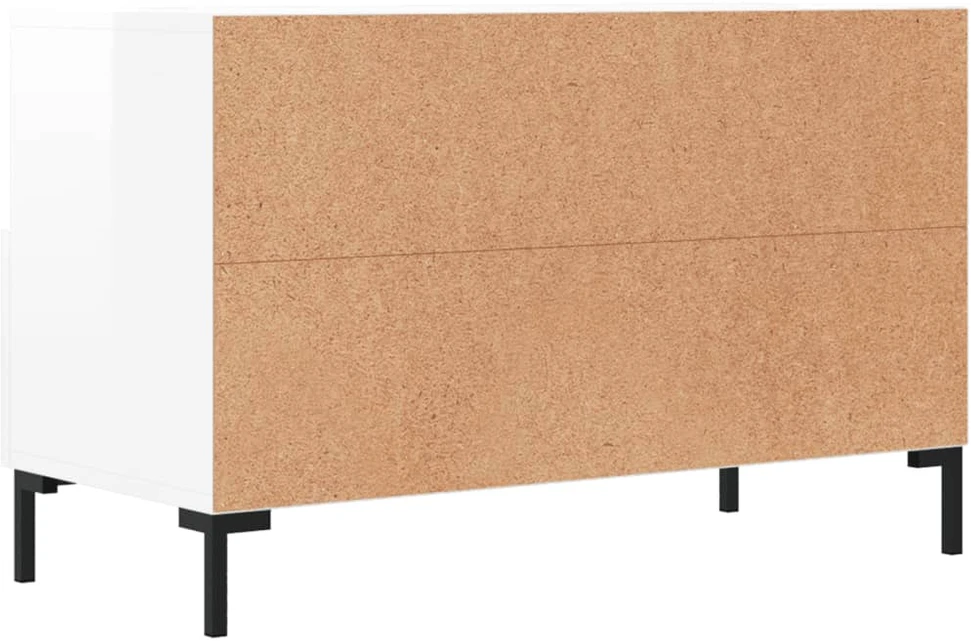 TV staliukas Televizoriaus spintelė, balta, 80x36x50cm, mediena, blizgi