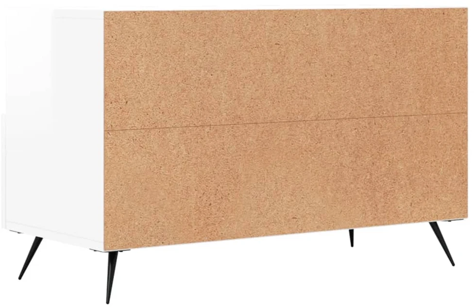TV staliukas Televizoriaus spintelė, balta, 80x36x50cm, mediena, blizgi