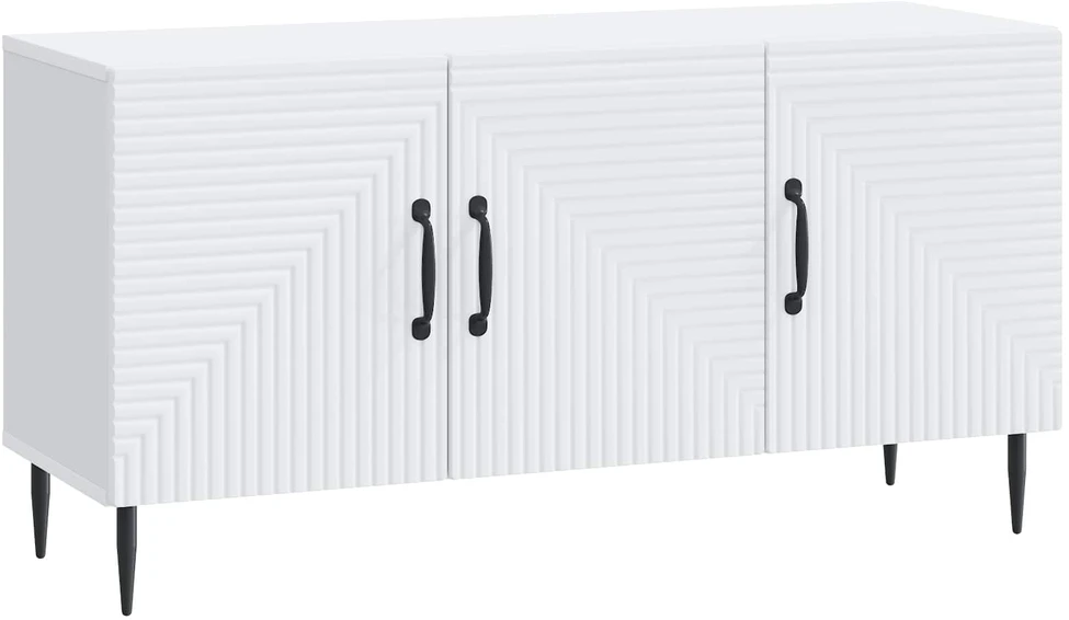 TV staliukas Televizoriaus spintelė Balta 99 x 34,5 x 50 cm Apdirbta mediena