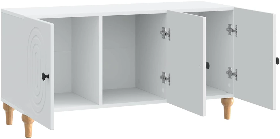 TV staliukas Televizoriaus spintelė Balta 99 x 34,5 x 50 cm Apdirbta mediena