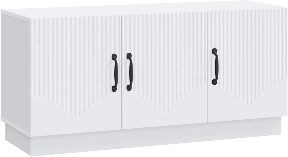 TV staliukas Televizoriaus spintelė Balta 99 x 34,5 x 47 cm Apdirbta mediena