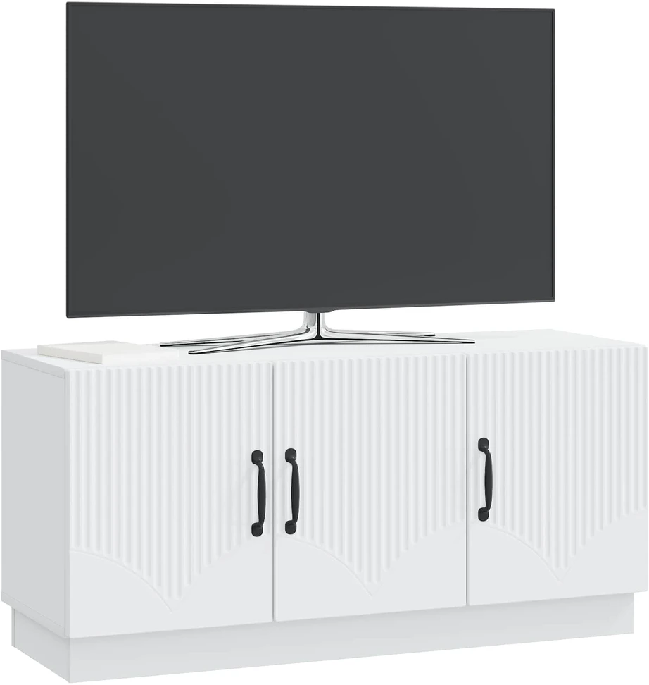 TV staliukas Televizoriaus spintelė Balta 99 x 34,5 x 47 cm Apdirbta mediena