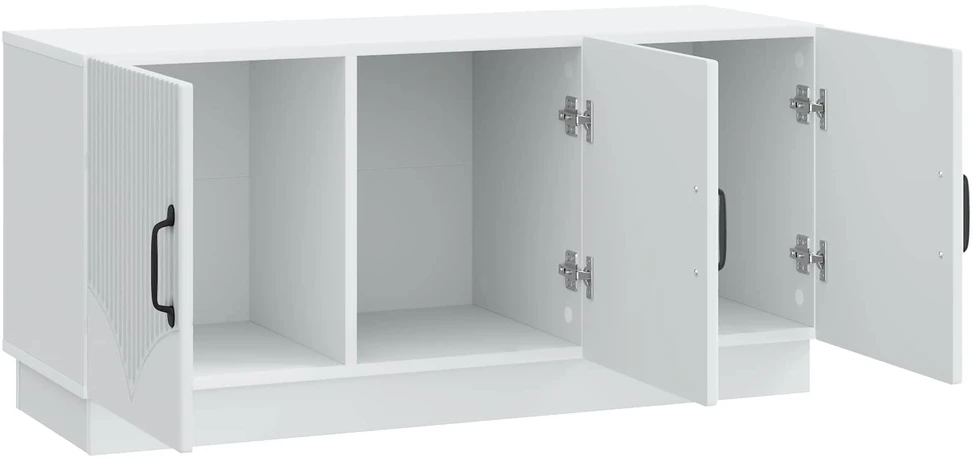 TV staliukas Televizoriaus spintelė Balta 99 x 34,5 x 47 cm Apdirbta mediena