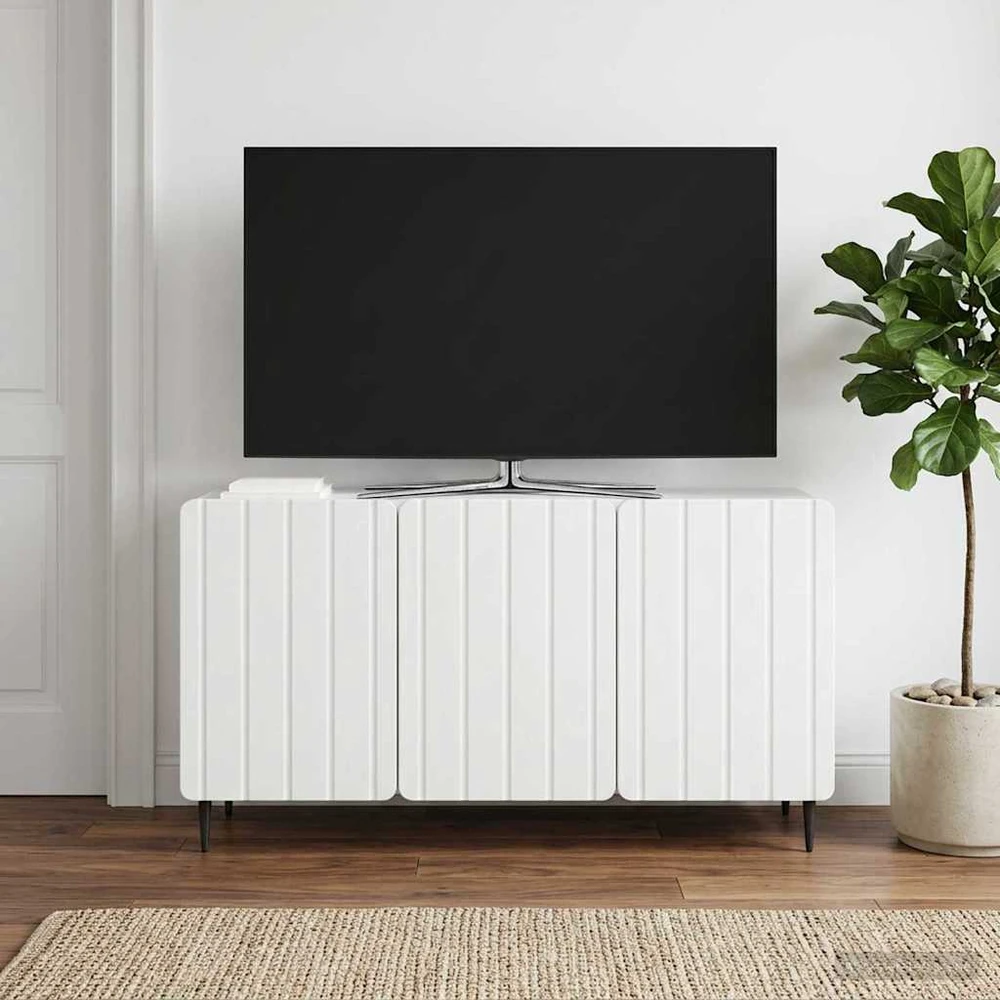 TV staliukas Televizoriaus spintelė Balta 99 x 34,5 x 52 cm Apdirbta mediena