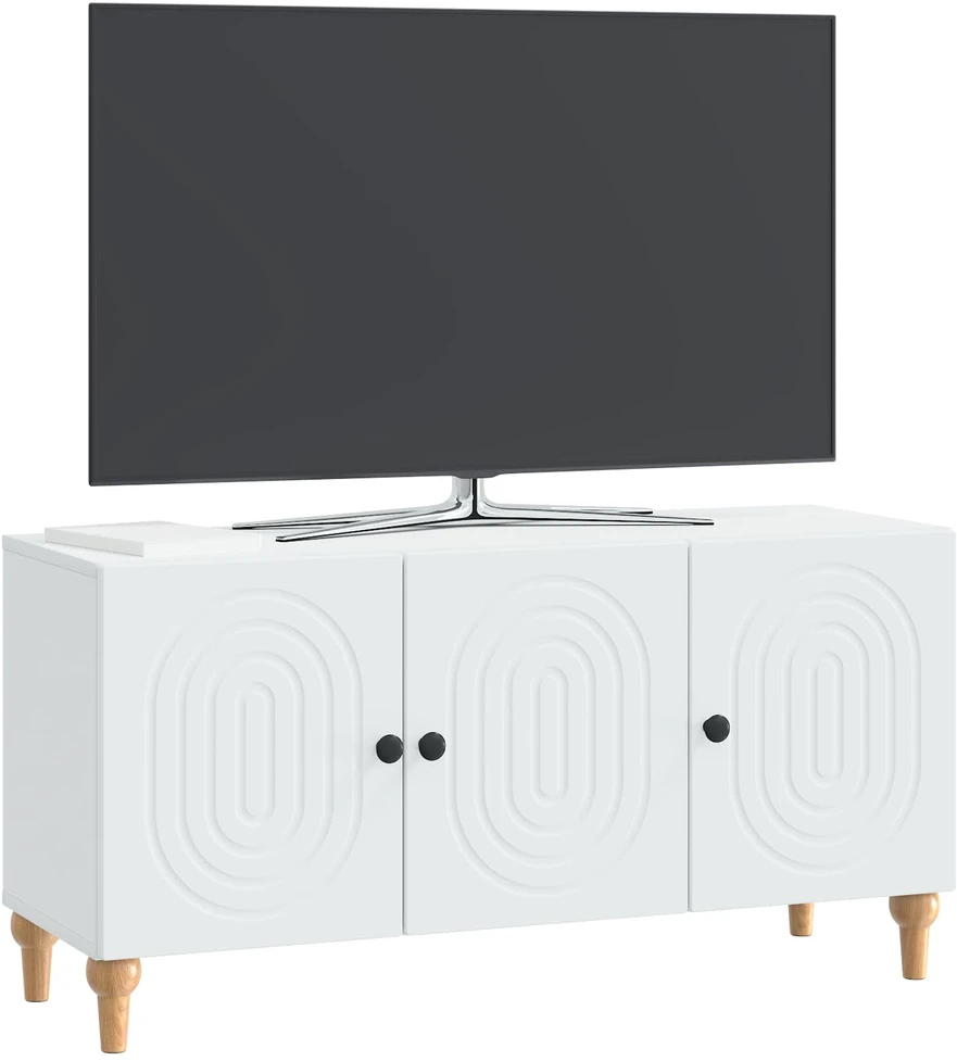 TV staliukas Televizoriaus spintelė Balta 99 x 34,5 x 50 cm Apdirbta mediena
