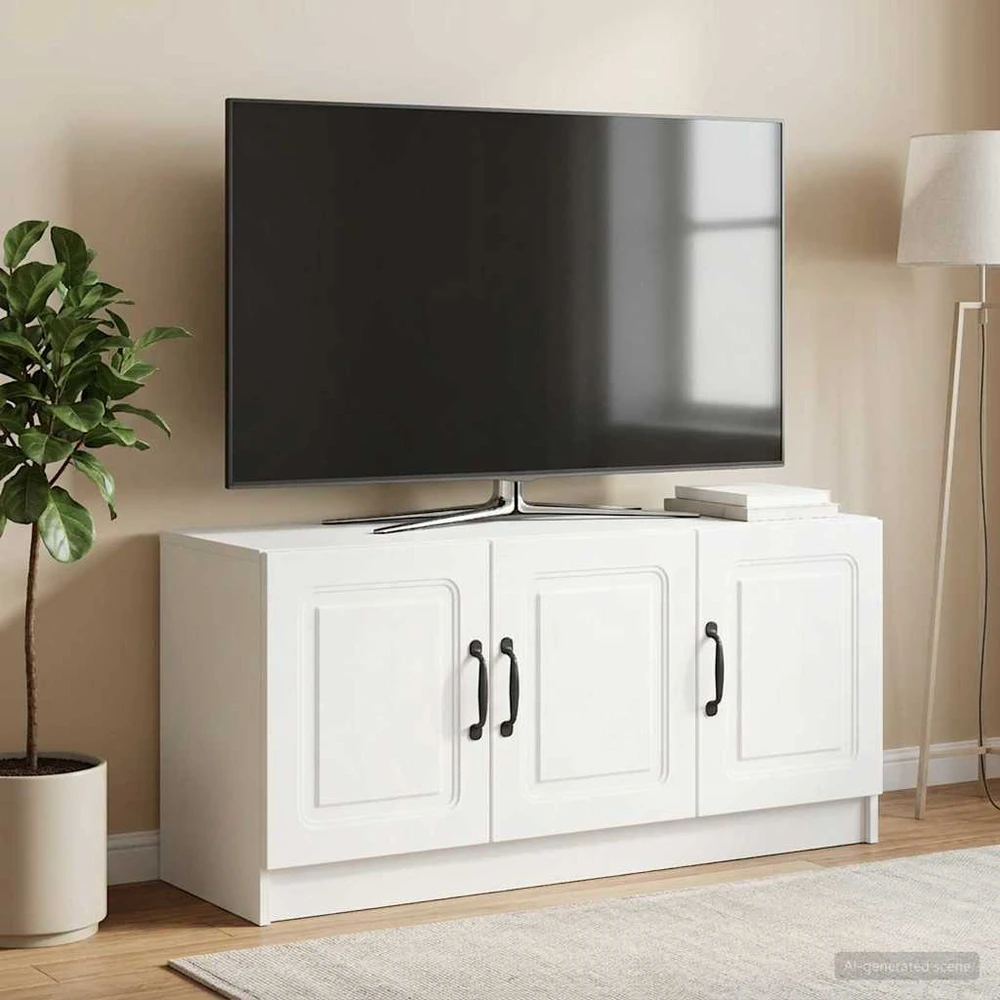 TV staliukas Televizoriaus spintelė Balta 99 x 34,5 x 47 cm Apdirbta mediena