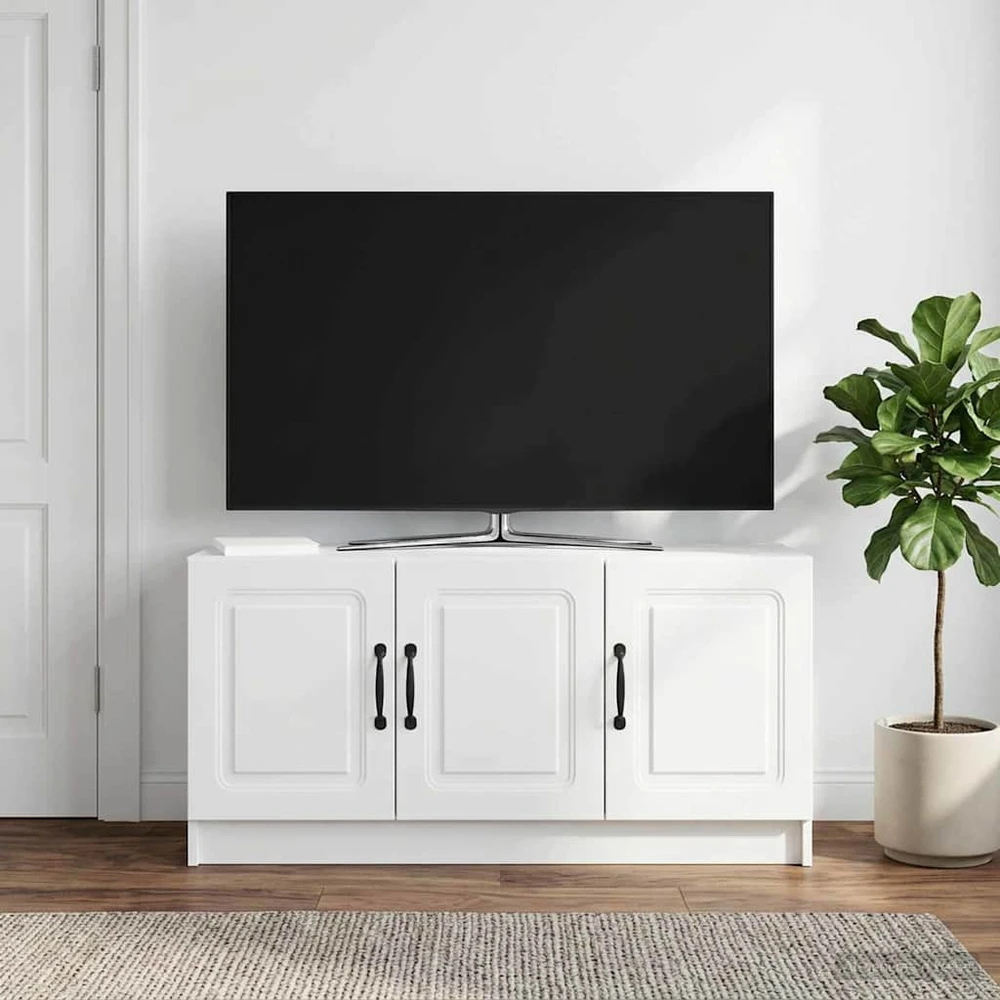 TV staliukas Televizoriaus spintelė Balta 99 x 34,5 x 47 cm Apdirbta mediena