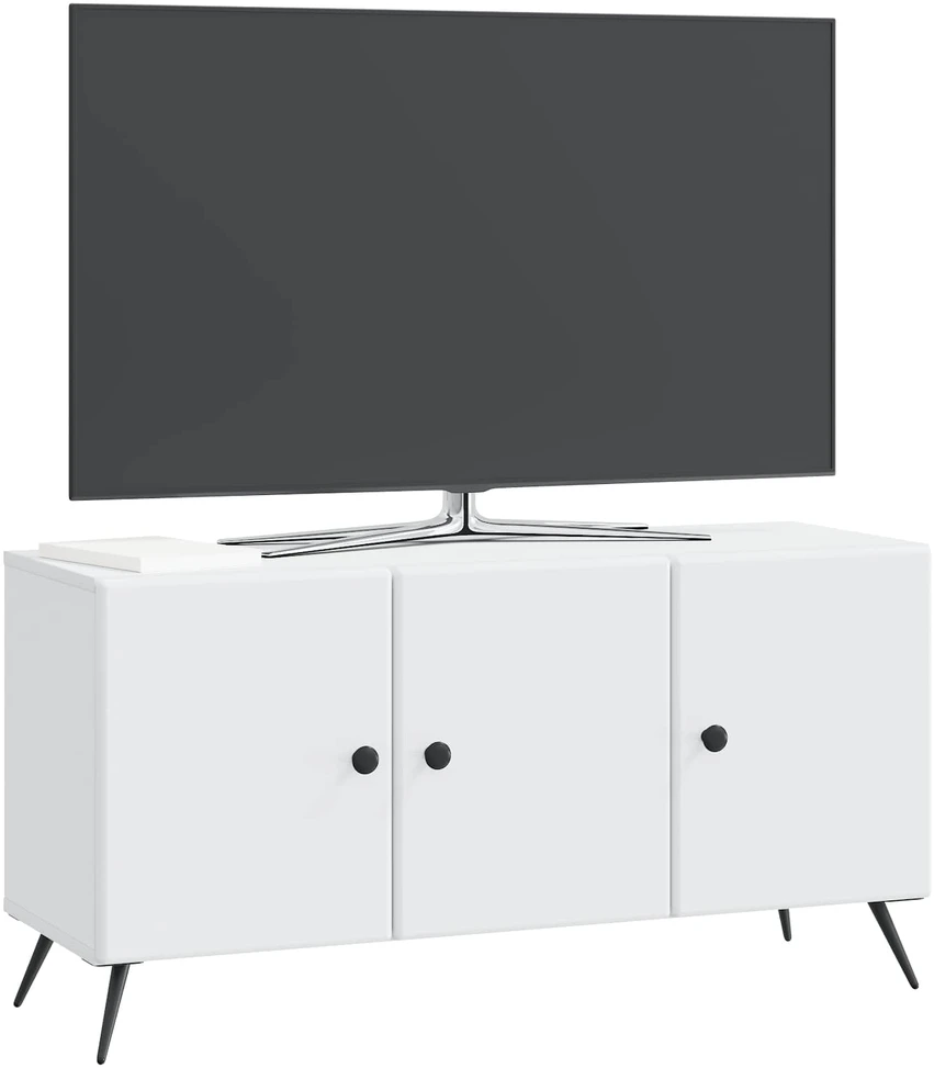 TV staliukas Televizoriaus spintelė Balta 99 x 34,5 x 50 cm Apdirbta mediena