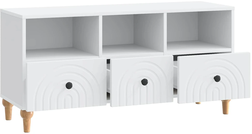 TV staliukas Televizoriaus spintelė Baltas 102 x 34,5 x 50 cm