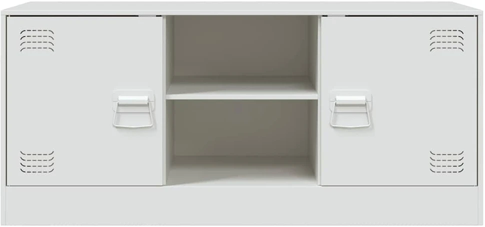 TV staliukas Televizoriaus spintelė, baltos spalvos, 99x39x44cm, plienas