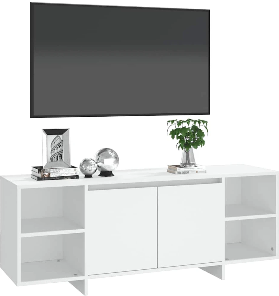 TV staliukas Televizoriaus spintelė, baltos spalvos, 130x35x50cm, MDP