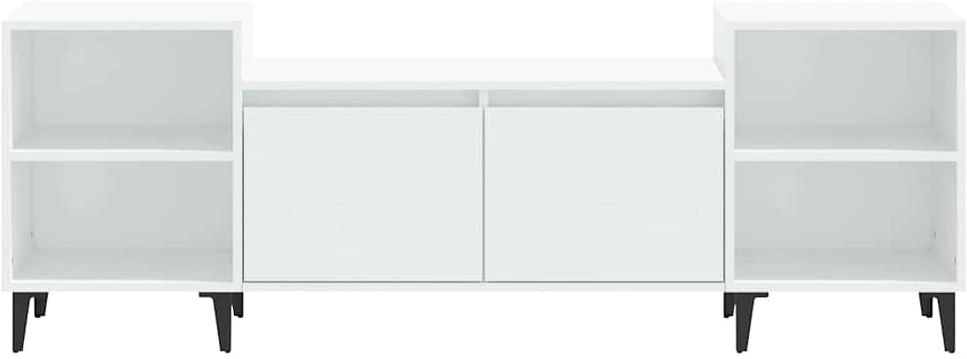 TV staliukas Televizoriaus spintelė, baltos spalvos, 160x35x55cm, mediena