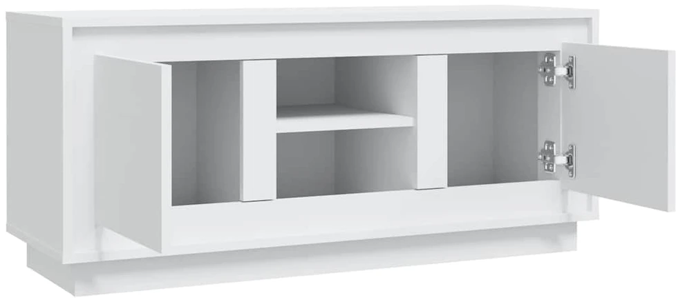TV staliukas Televizoriaus spintelė, baltos spalvos, 102x35x45cm, mediena