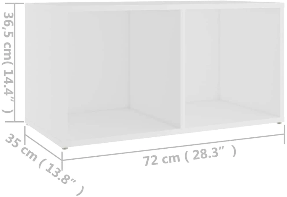 Televizoriaus spintelė, baltos spalvos, 72x35x36,5cm, MDP