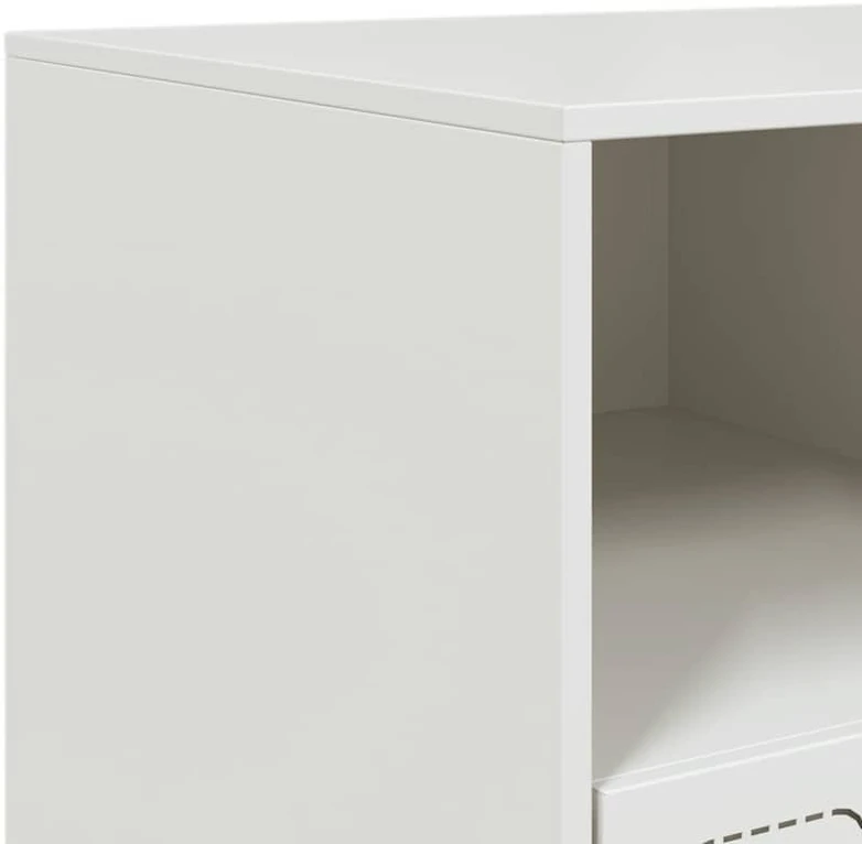 TV staliukas Televizoriaus spintelė, baltos spalvos, 99x39x44cm, plienas