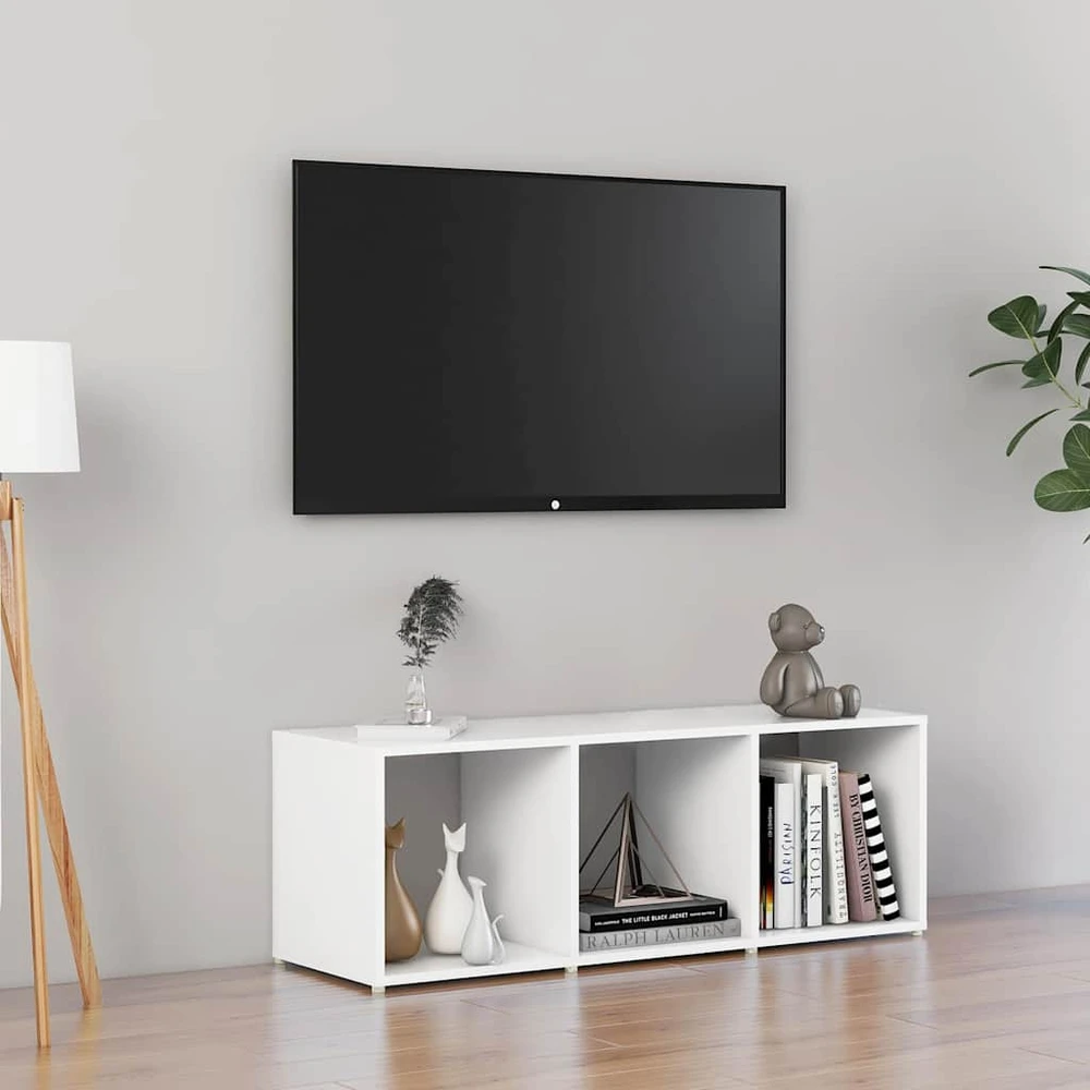 TV staliukas Televizoriaus spintelė, baltos spalvos, 107x35x37cm, MDP
