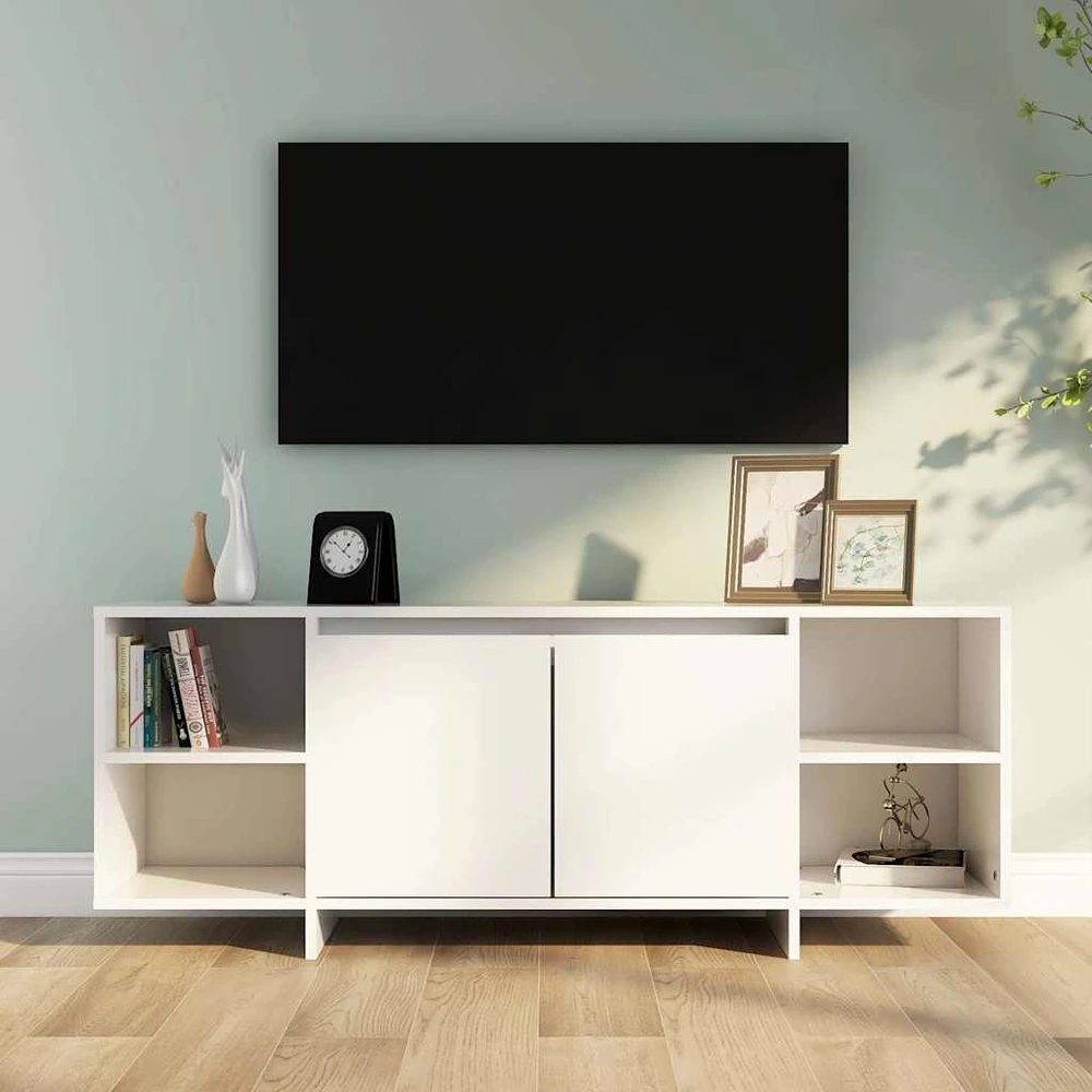 TV staliukas Televizoriaus spintelė, baltos spalvos, 130x35x50cm, MDP