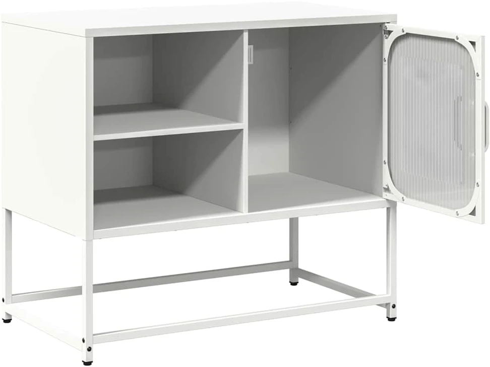 TV staliukas Televizoriaus spintelė, baltos spalvos, 68x39x60,5cm, plienas