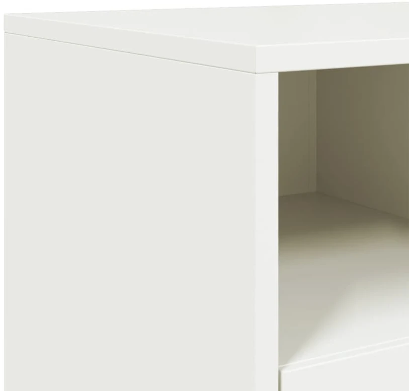 TV staliukas Televizoriaus spintelė, baltos spalvos, 68x39x60,5cm, plienas