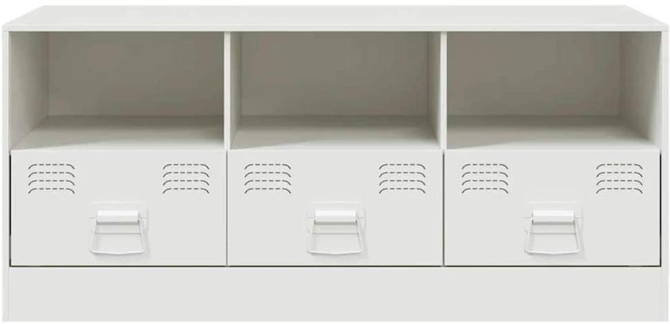 TV staliukas Televizoriaus spintelė, baltos spalvos, 99x39x44cm, plienas