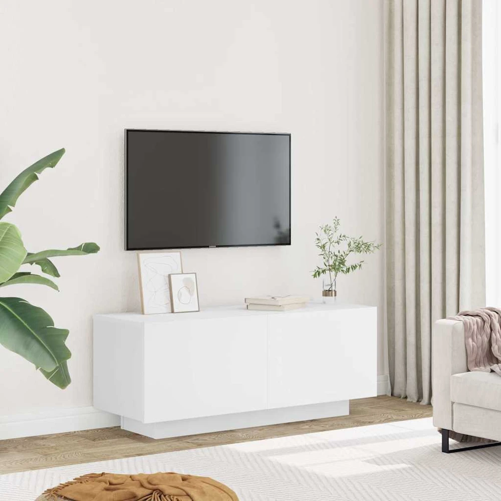 TV staliukas Televizoriaus spintelė, baltos spalvos, 100x35x40cm, mediena