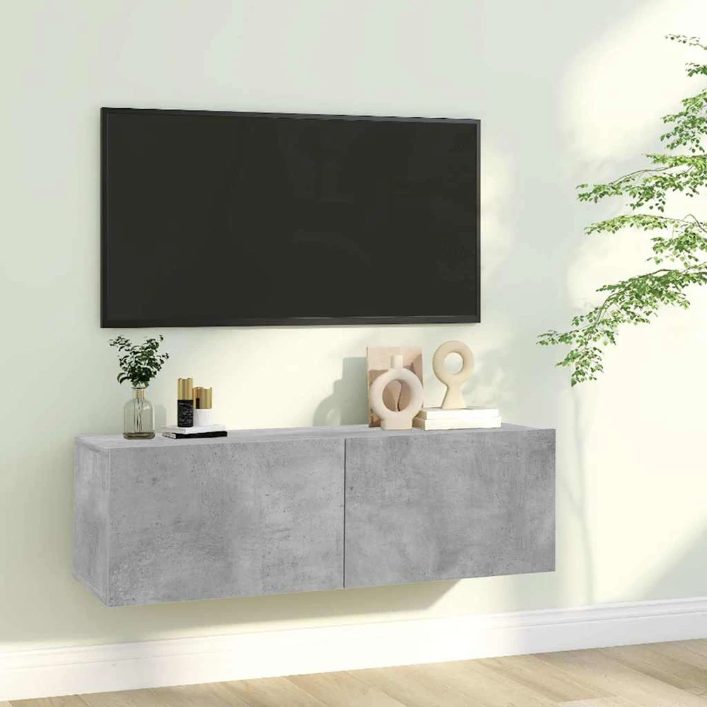 TV staliukas Televizoriaus spintelė, betono, 100x30x30cm, apdirbta mediena