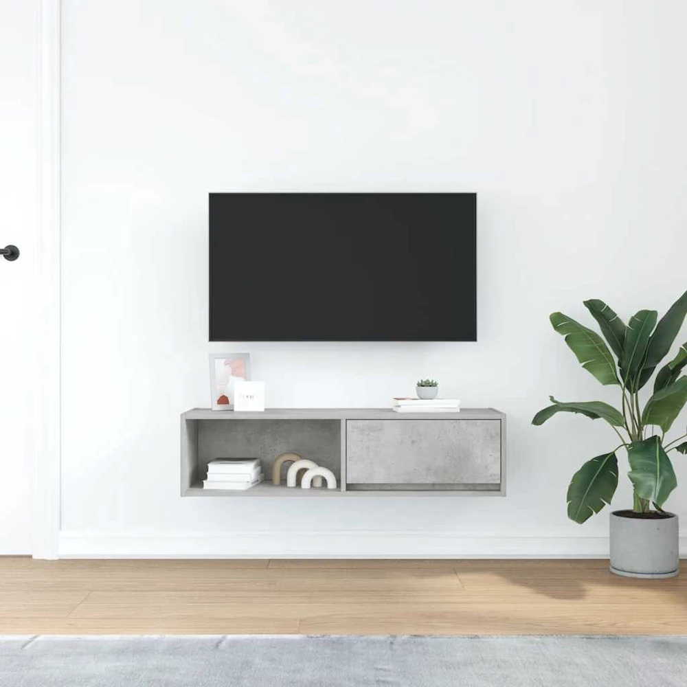 TV staliukas Televizoriaus spintelė, betono, 100x31x25,5cm, apdirbta mediena