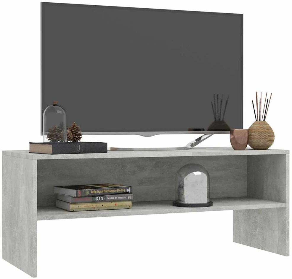 TV staliukas Televizoriaus spintelė, betono, 100x40x40cm, apdirbta mediena