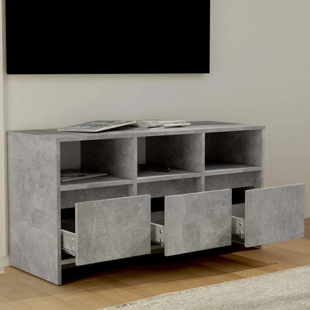 TV staliukas Televizoriaus spintelė, betono, 102x37,5x52,5cm, mediena