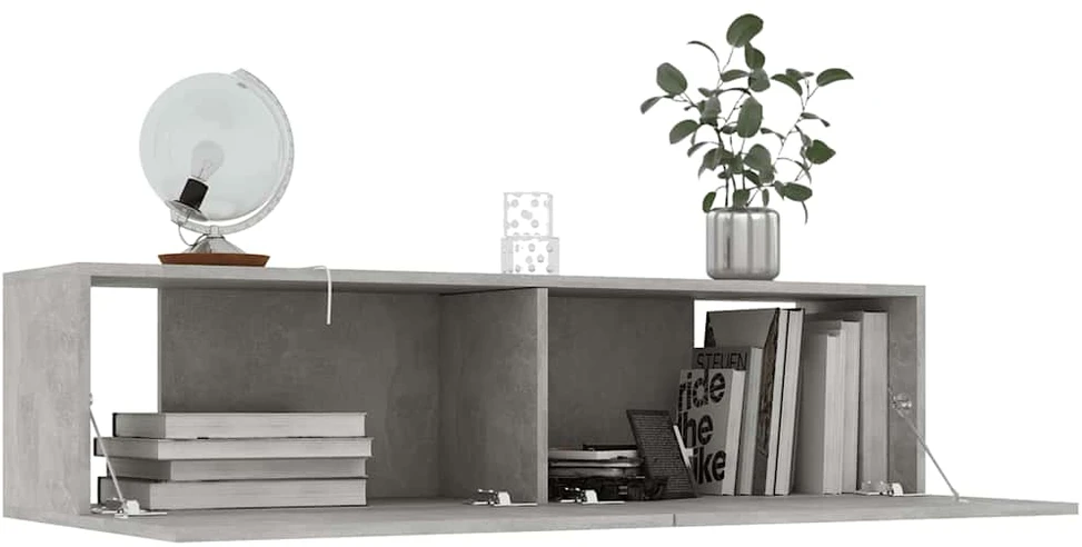 TV staliukas Televizoriaus spintelė, betono, 120x30x30cm, apdirbta mediena
