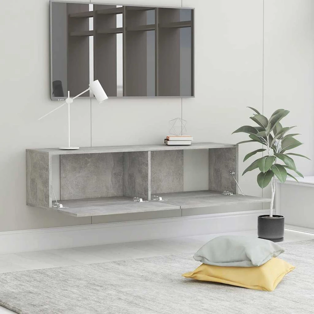 TV staliukas Televizoriaus spintelė, betono, 120x30x30cm, apdirbta mediena