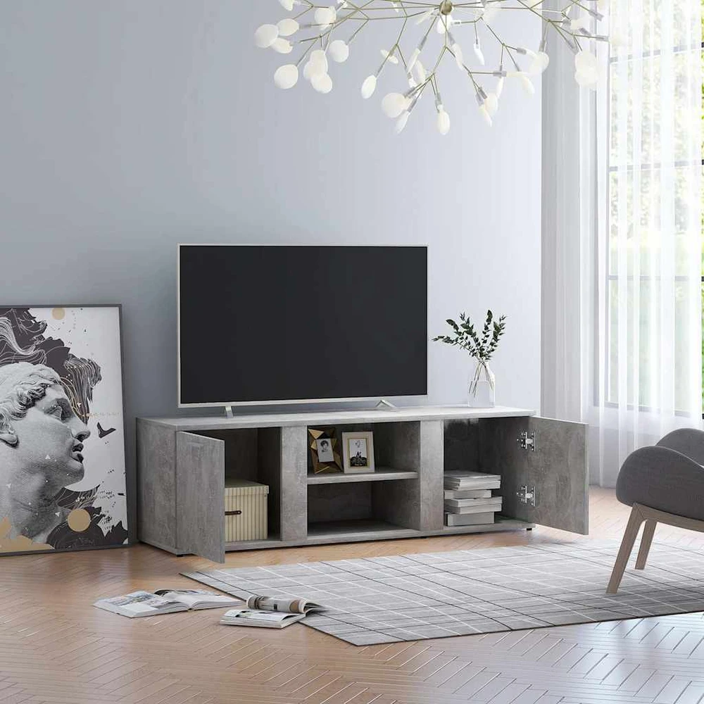 TV staliukas Televizoriaus spintelė, betono, 120x34x37cm, apdirbta mediena