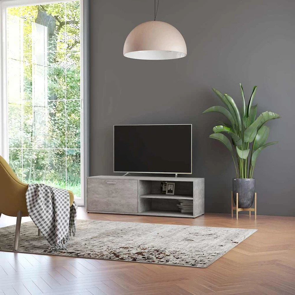 TV staliukas Televizoriaus spintelė, betono, 120x34x37cm, apdirbta mediena
