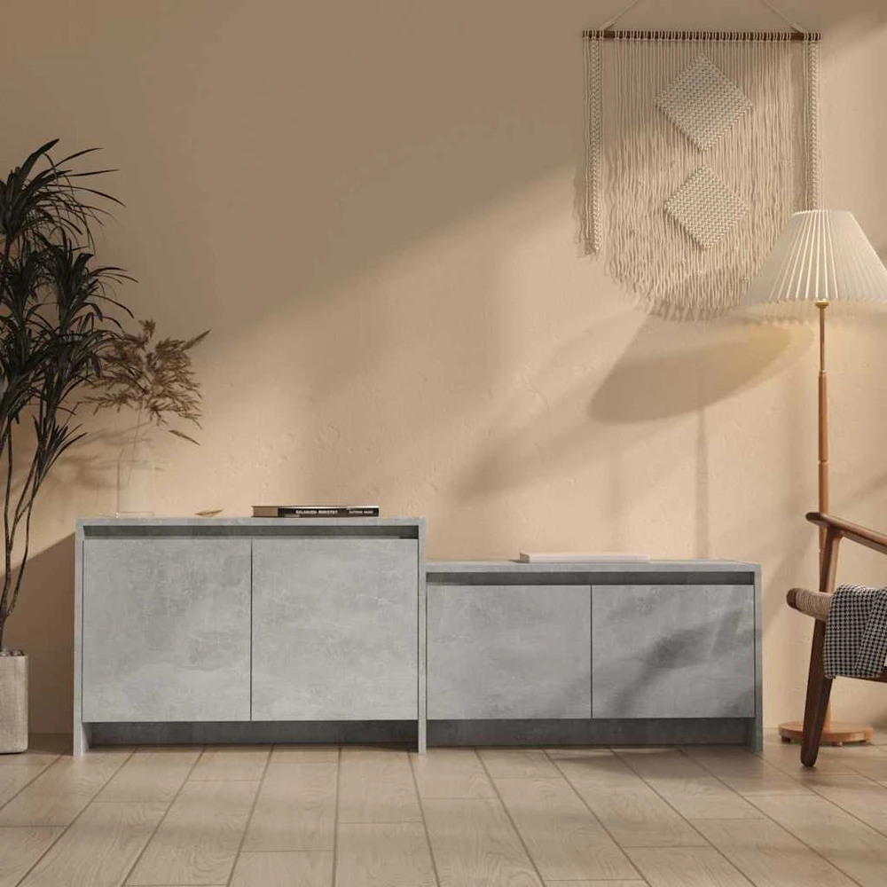 TV staliukas Televizoriaus spintelė, betono, 146,5x35x50cm, apdirbta mediena