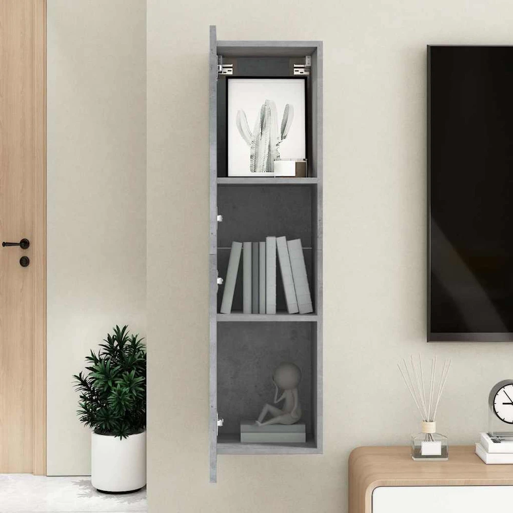 TV staliukas Televizoriaus spintelė, betono, 30,5x30x110cm, apdirbta mediena
