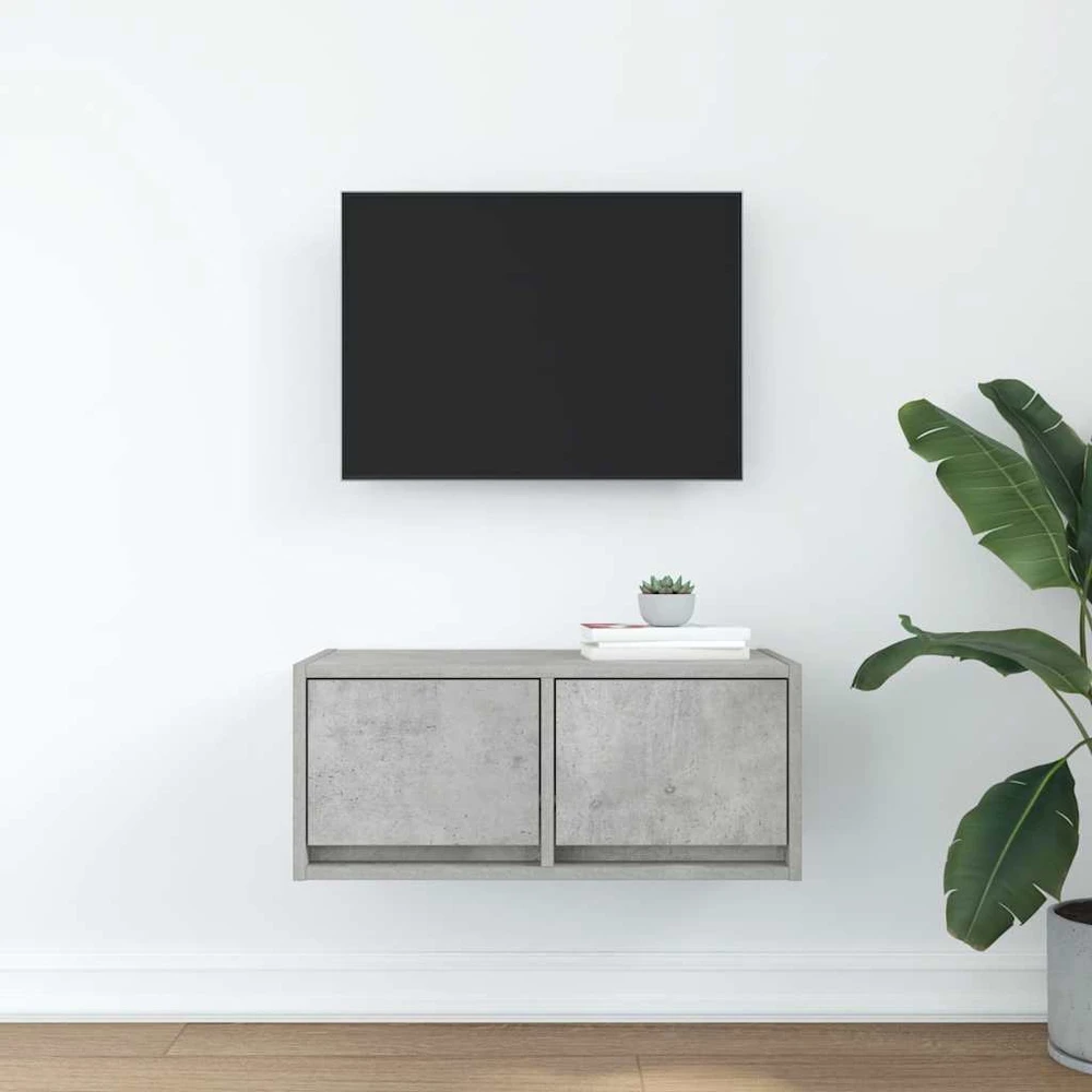 TV staliukas Televizoriaus spintelė, betono, 60x31x25,5 cm, apdirbta mediena