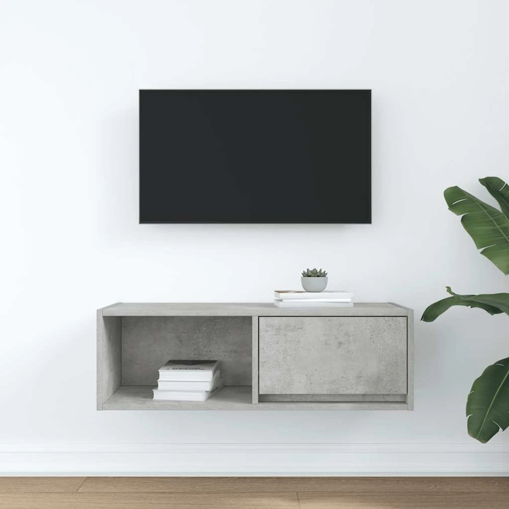 TV staliukas Televizoriaus spintelė, betono, 80x31x25,5cm, apdirbta mediena