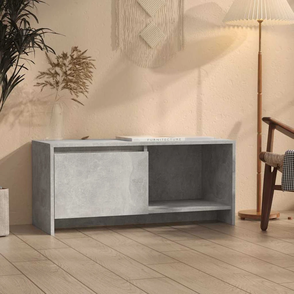 TV staliukas Televizoriaus spintelė, betono, 90x35x40cm, apdirbta mediena