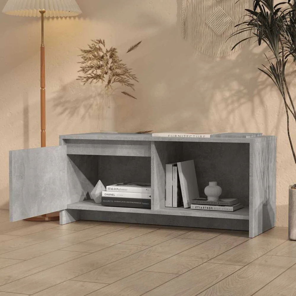 TV staliukas Televizoriaus spintelė, betono, 90x35x40cm, apdirbta mediena