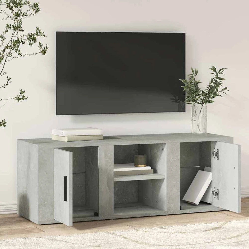 TV staliukas Televizoriaus spintelė, betono pilka, 100x31,5x35cm, mediena