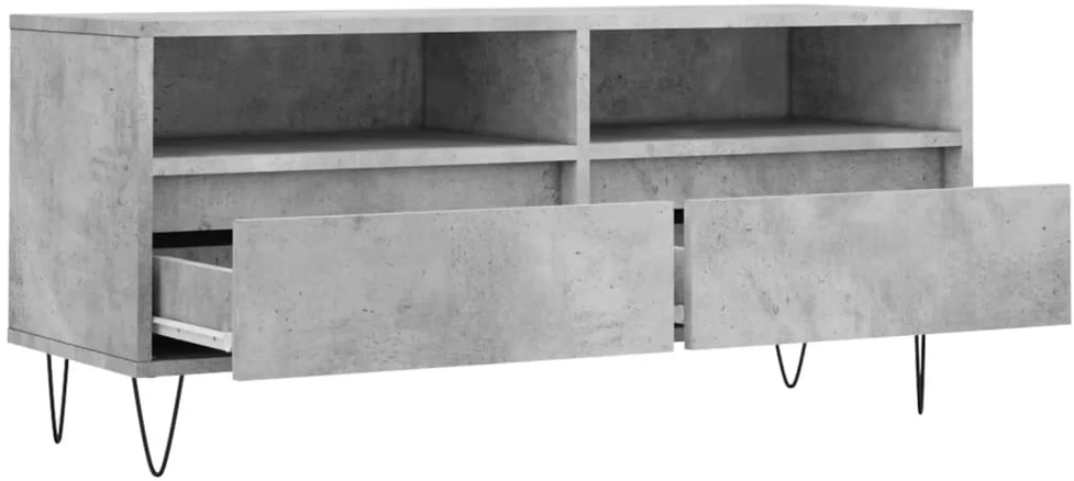 TV staliukas Televizoriaus spintelė, betono pilka, 100x34,5x44,5cm, mediena